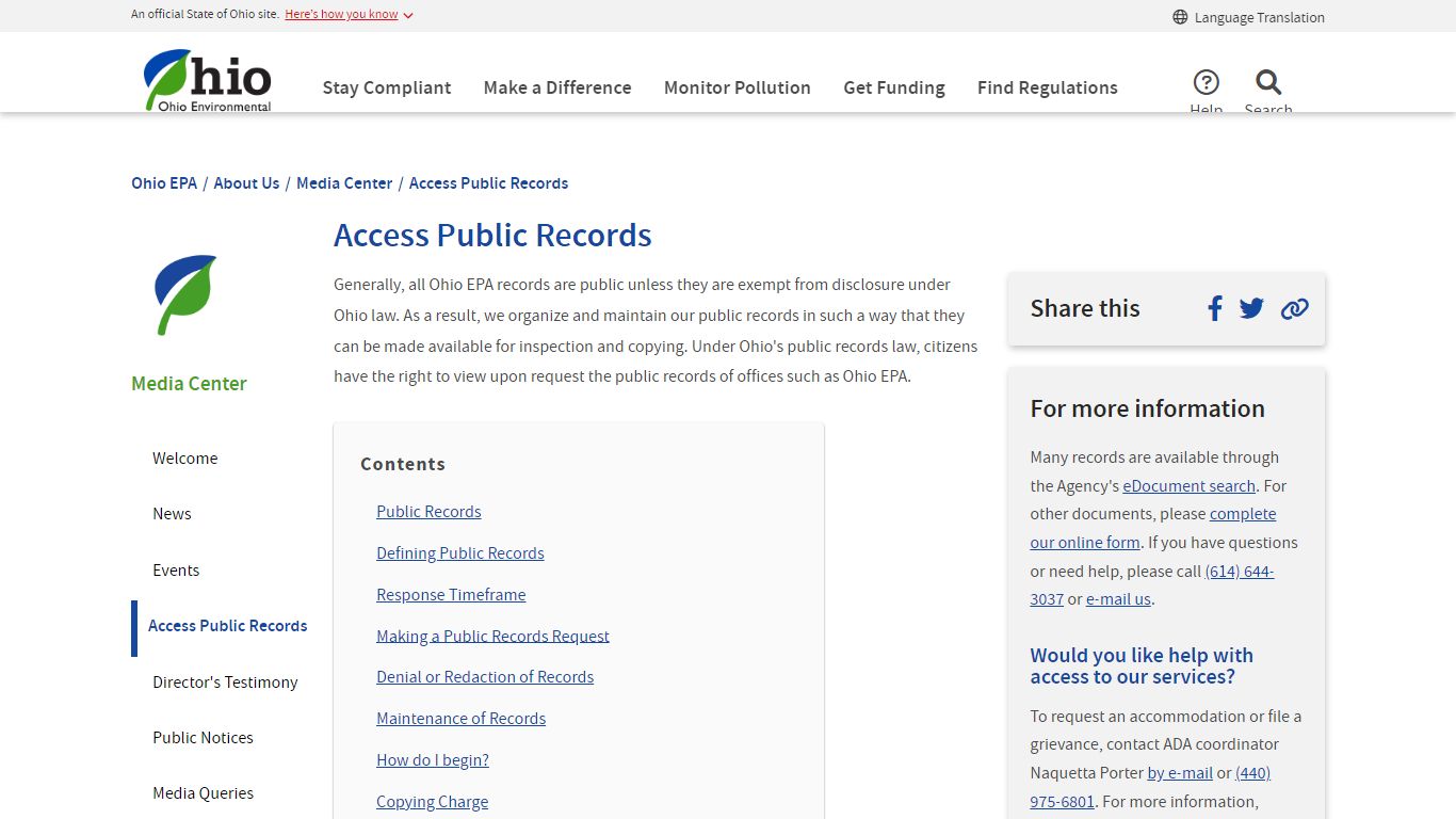 Access Public Records - Ohio